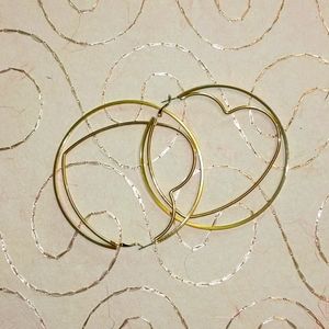 Large Heart Hoops